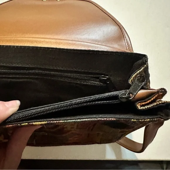 Vintage Abstract Aztec Tapestry Multicolor Patterned Women's Crossbody Clasp Bag - Picture 8 of 13